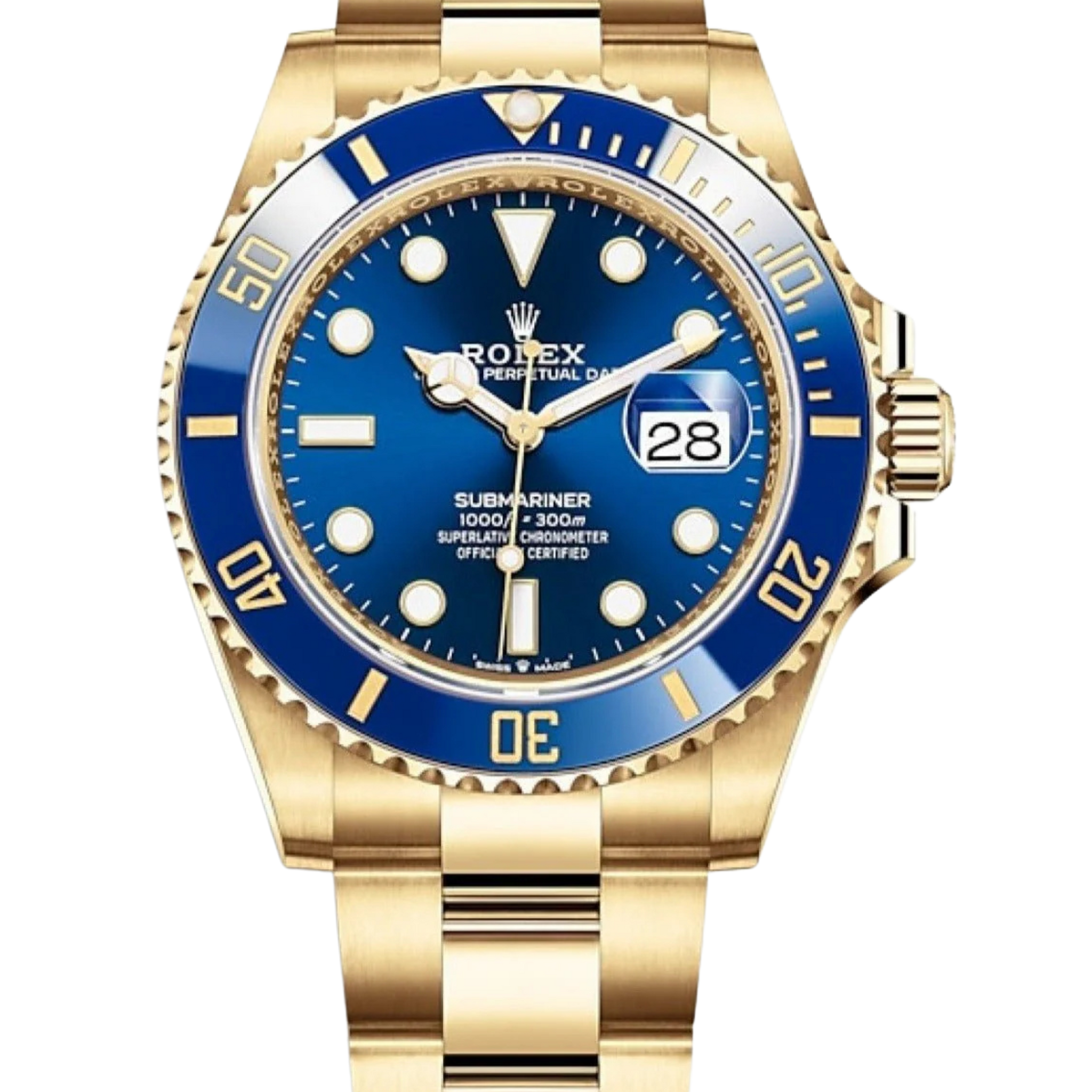 Rolex Submariner Date – 18K Yellow Gold – Blue Dial &amp; Cerachrom Bezel (Ref. 126618LB)