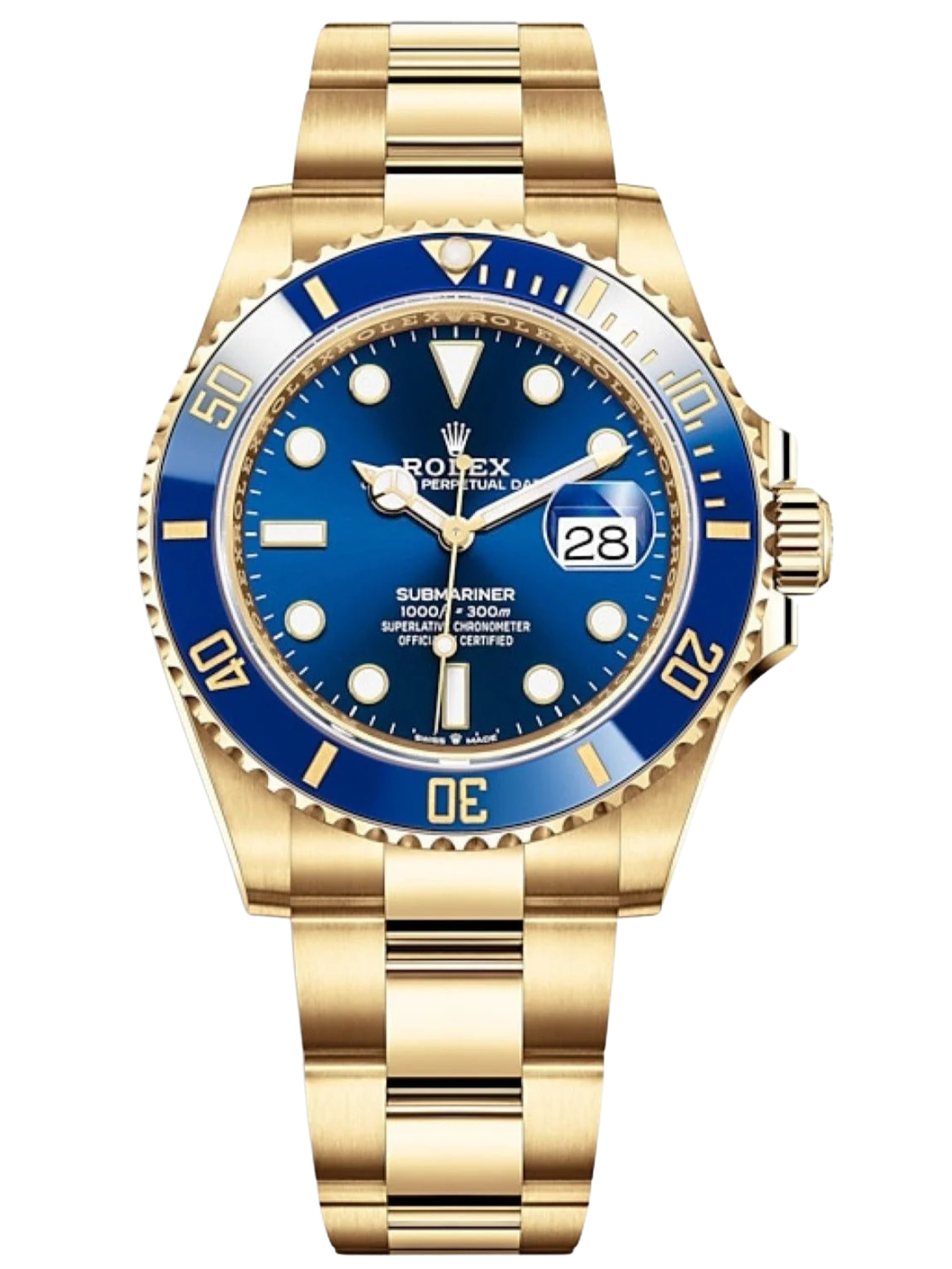 Rolex Submariner Date – 18K Yellow Gold – Blue Dial &amp; Cerachrom Bezel (Ref. 126618LB)