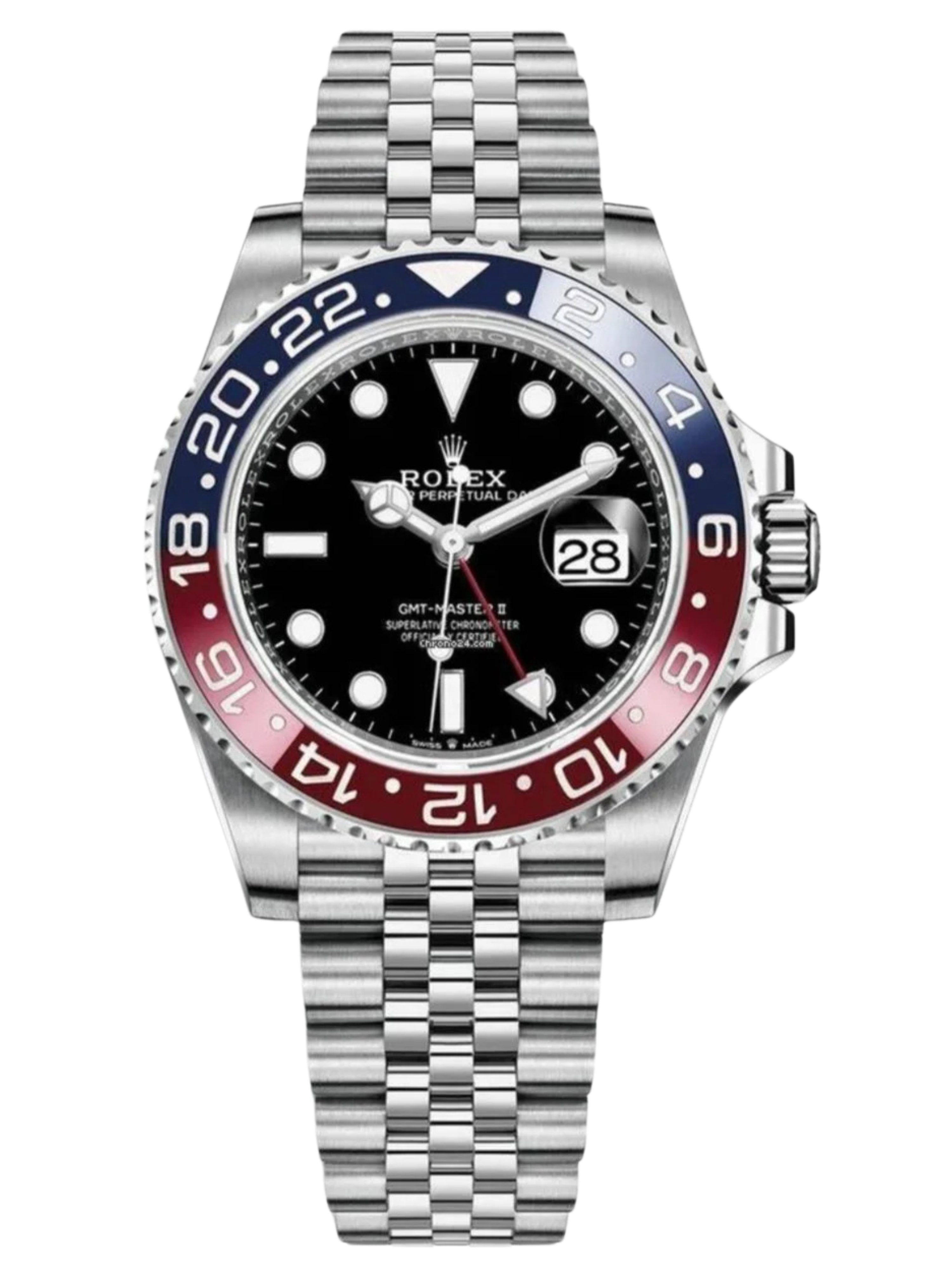 Rolex GMT-Master II – “Pepsi” Bezel – Black Dial – Jubilee Bracelet (Ref. 126710BLRO)