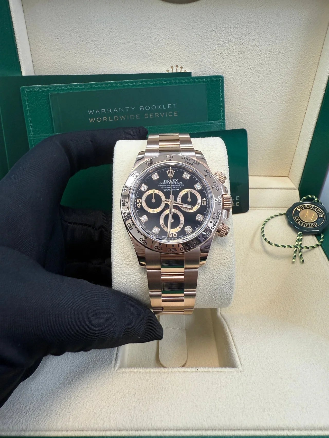 Rolex Cosmograph Daytona 40mm Everose Gold – Diamond Markers (Ref. 116505)