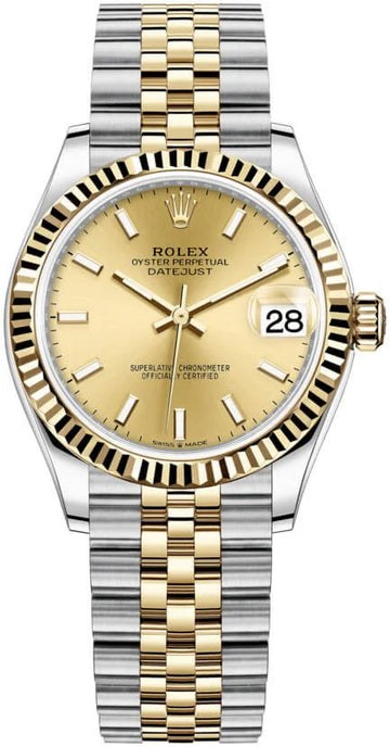 Rolex Datejust 31 – Fluted Bezel – Champagne Index Dial – Jubilee Bracelet (Ref. 278273)