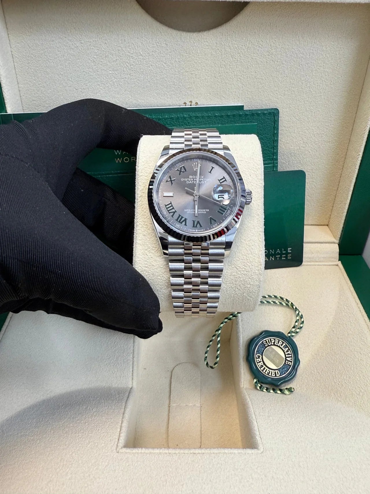 Rolex Datejust 36 – Fluted Bezel – Slate Roman Dial – Jubilee Bracelet (Ref. 126234)