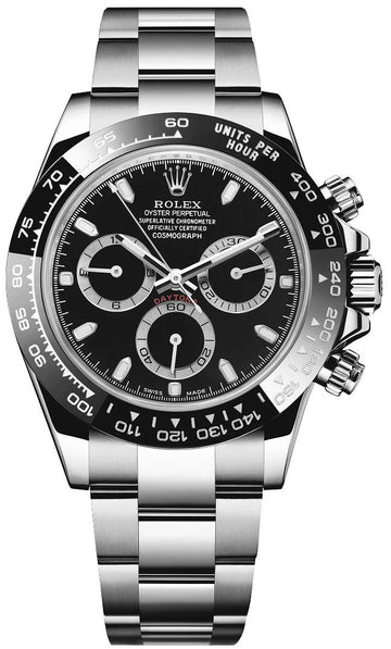 Rolex Cosmograph Daytona – Black Lacquer Dial – Ceramic Bezel – Oyster Bracelet (Ref. 116500LN)