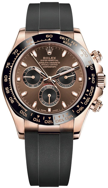 Rolex Daytona Everose Gold Cosmograph 40 – Chocolate Dial – Black Oysterflex Strap (Ref. 116515LN)