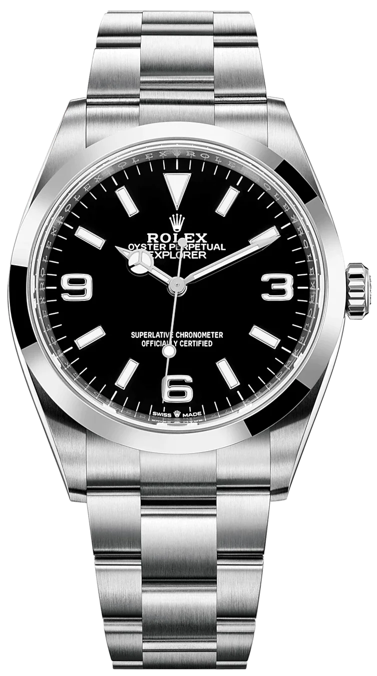 Rolex Explorer Stainless Steel Oyster Perpetual Explorer – Black Dial – Oyster Bracelet 124270