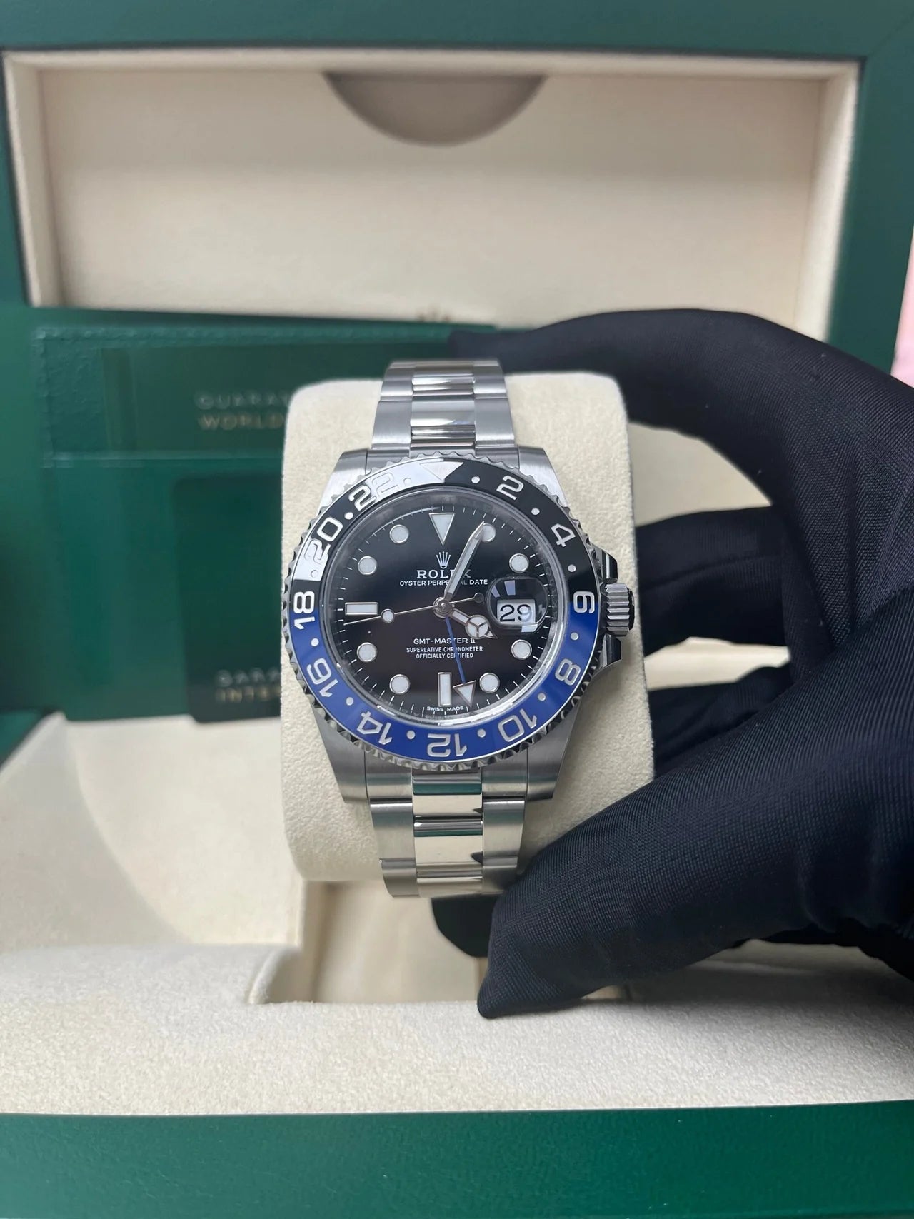 Rolex GMT-Master II – “Batman” – Black &amp; Blue Cerachrom Bezel – Oyster Bracelet (Ref. 126710BLNR)