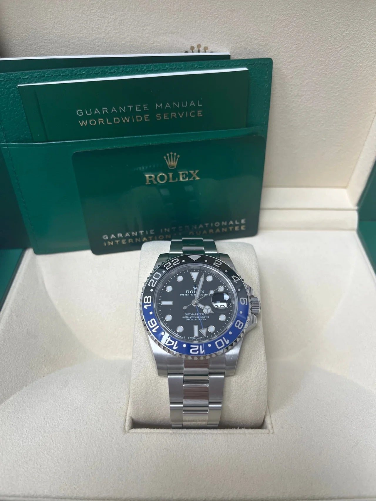 Rolex GMT-Master II – “Batman” – Black &amp; Blue Cerachrom Bezel – Oyster Bracelet (Ref. 126710BLNR)