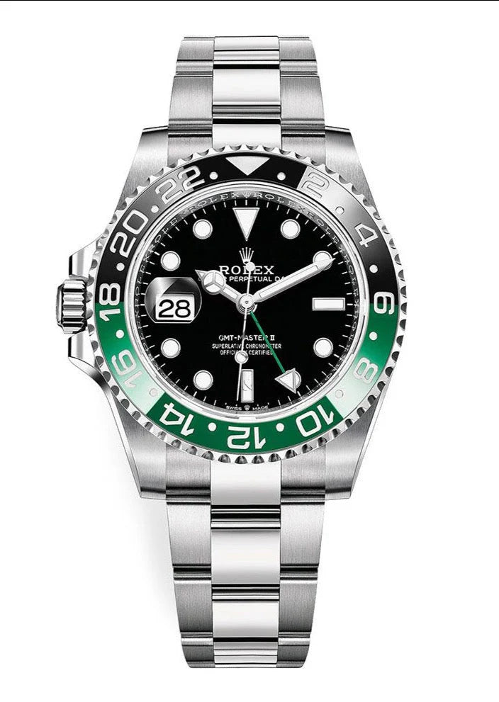 Rolex GMT-Master II – “Sprite” – Green &amp; Black Bezel – Oyster Bracelet (Ref. 126720VTNR)