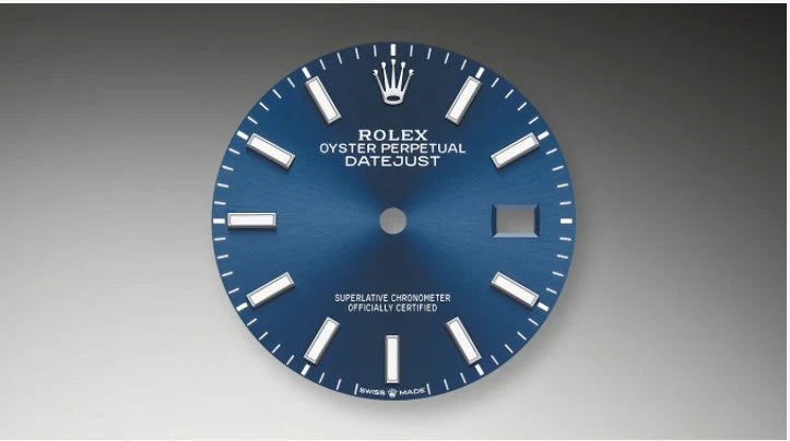 Rolex Steel Datejust 36 Watch – Domed Bezel – Blue Index Dial – Oyster Bracelet