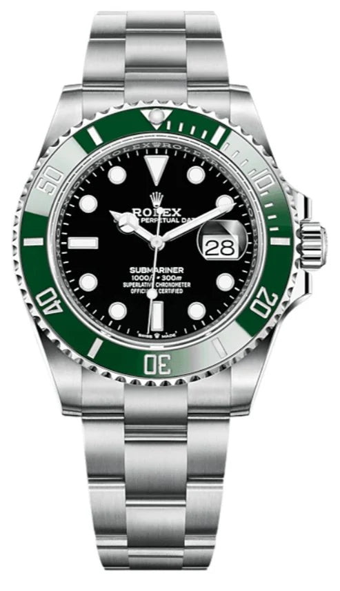 Rolex Submariner Date 41 – “Starbucks” / “Kermit” – Green Ceramic Bezel – Oyster Bracelet (Ref. 126610LV)