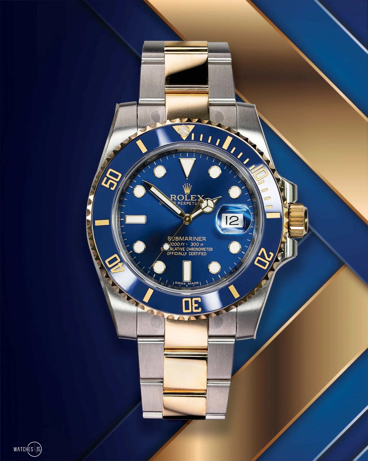 Rolex Submariner Date – Blue Dial – Two-Tone Yellow Gold &amp; Steel – Ceramic Bezel – Oyster Bracelet (Ref. 126613LB)